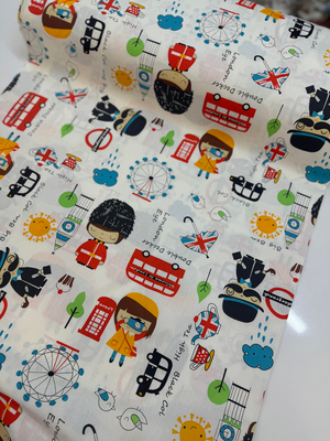 Londra Temalı Akfil Kumaş D6029