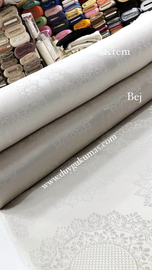 Etamin Boşluklu Masa Örtüsü Kumaşı Çelenk Desen Ortası Etamin Boşluklu