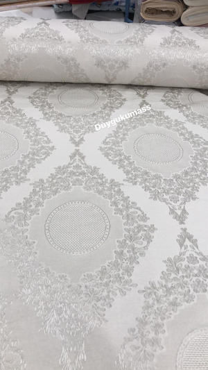 Etamin Boşluklu Masa Örtüsü Kumaşı Papatya Desen Ortası Etamin Boşluklu