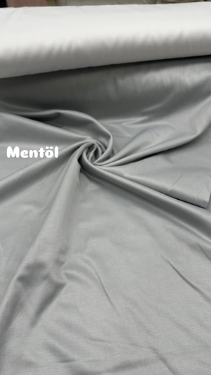 Mat Pamuk Saten Mentol Rengi