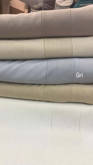 Gri Alina Etamin Bordür Detaylı Kumaş