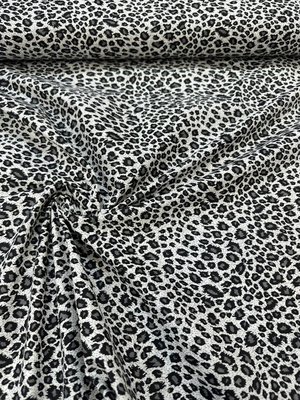 Gri Leopar Desen Poplin D725