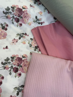 Gül Kurusu Suluboya Gül Desen Akfil Kumaş D690