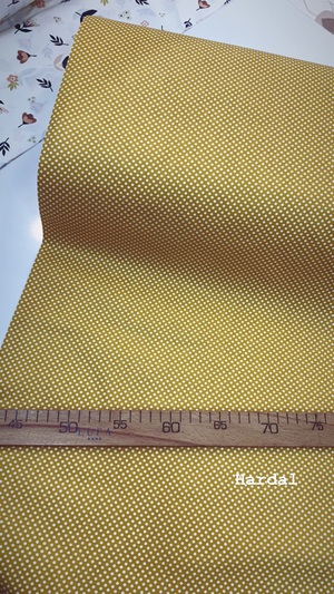 Hardal Mini Puanlı Poplin (240 Cm Enli)