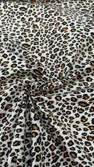 Kahverengi Leopar Desen Poplin D720