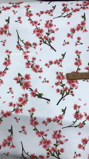 Kiraz Çiçekleri (Sakura) Desen Dijital Kumaş