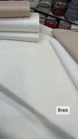 Krem Blur Desen Etuval Şönil Pike