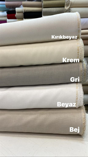 Krem Etuval Ajda Keten Kumaş