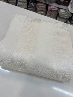 Krem Soyut Desen D2350 İpek Şönil Pike