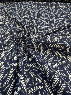 Lacivert Başak Desen Poplin D730
