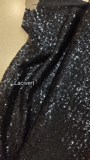 Lacivert Pul Payet Kumaş