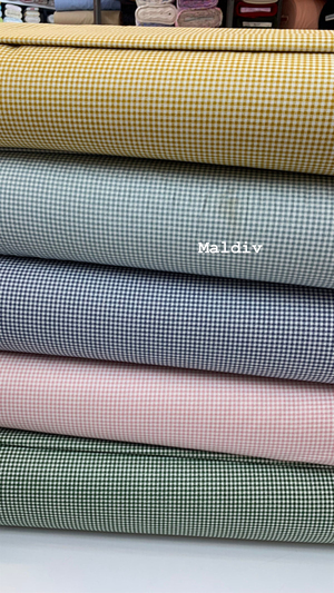 Maldiv Mavi Mini Kareli Poplin (240 Cm Enli)