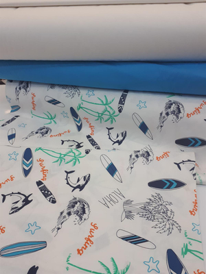 Mavi Surf Aloha D111 Desenli Akfil