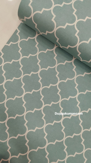 Mint Rengi Rumi Desen Duck Keteni