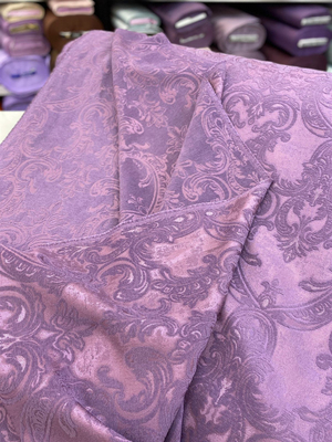 Mor Şamdan Desen Etuval İpek Şönil Pike Kumaş