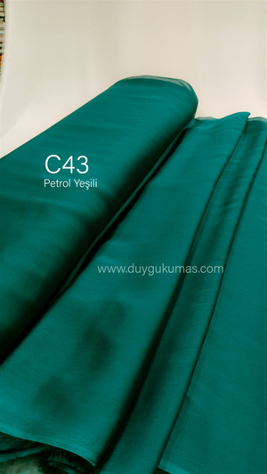 Petrol Yeşili C43 Janjan Şifon