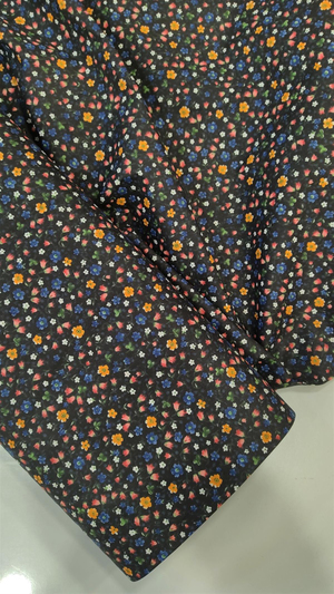 Siyah Çıtır Çiçek D103 Desenli Poplin