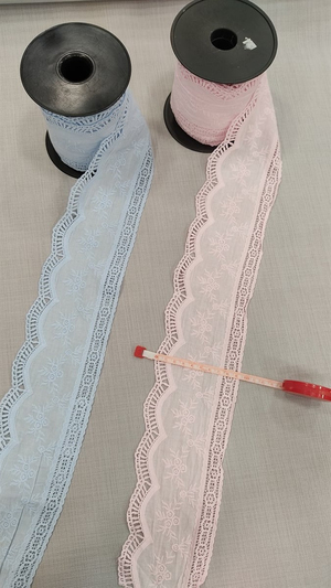 Üçlü Gül Desen 9 Cm Genişlikli Fisto Uç