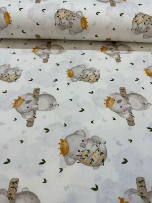 Yeşil Detaylı Sevimli Koala Desen Akfil D1950