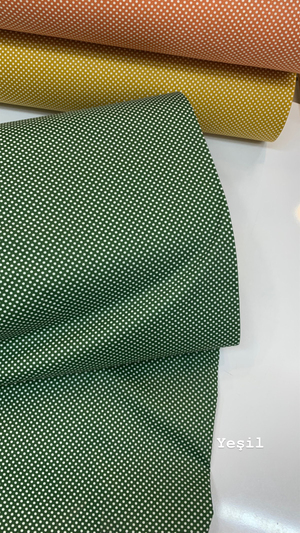 Yeşil Mini Puanlı Poplin (240 Cm Enli)
