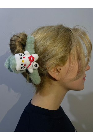 Hello Kitty Yeşil Peluş Oyuncak Kuromi Bebek Çocuk Kadın Kelebek Toka