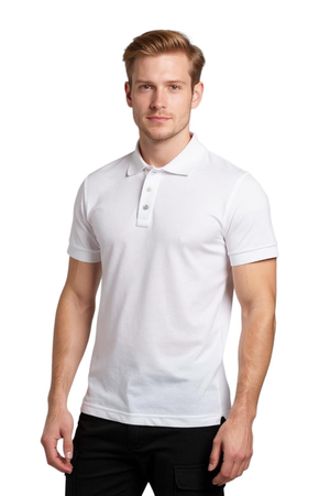 Polo Yaka Beyaz T-shirt