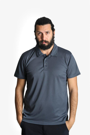 Polo Yaka Gri T-shirt