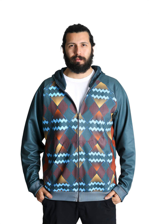 Relax Kapişonlu Füme Sweatshirt