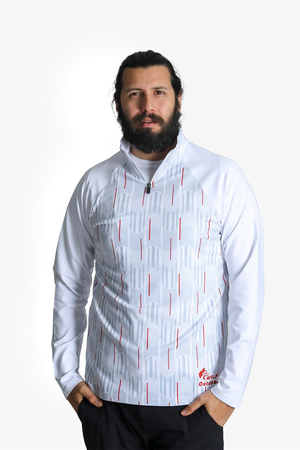 Relax Yarım Fermuarlı Gri Sweatshirt