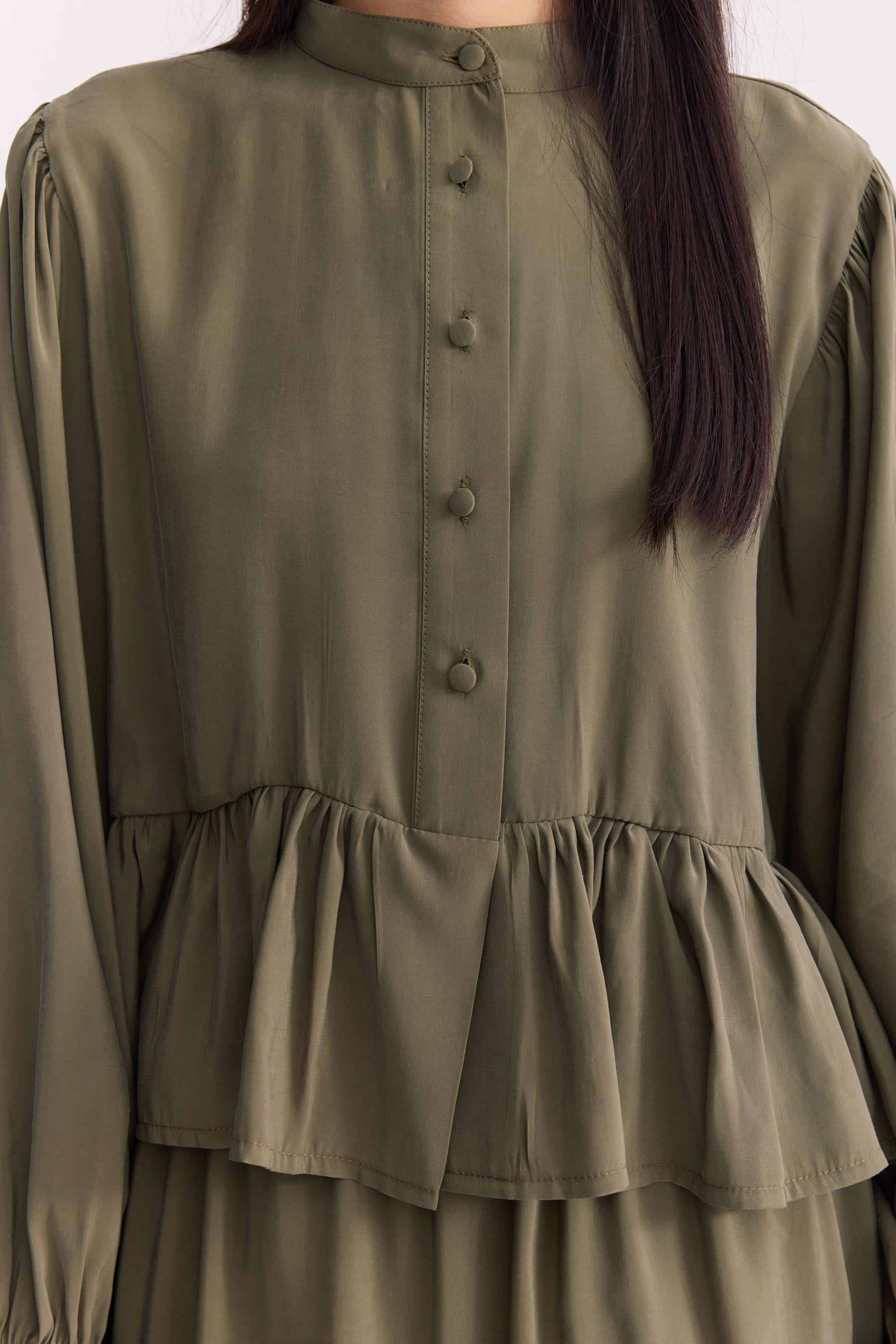 Bluz Etek Takım Olive Green