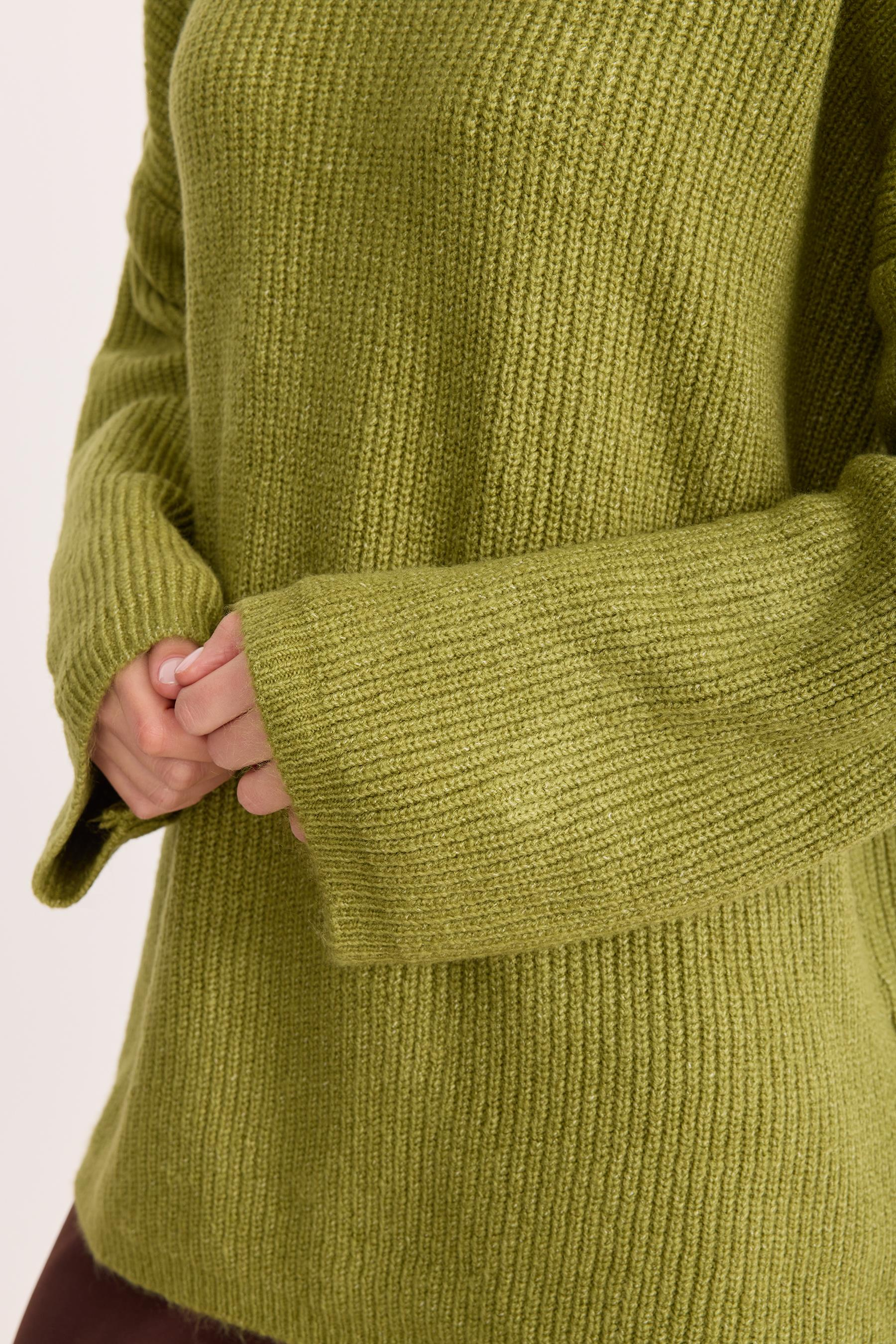 Kobe Oversize Triko Kazak Matcha Yeşil