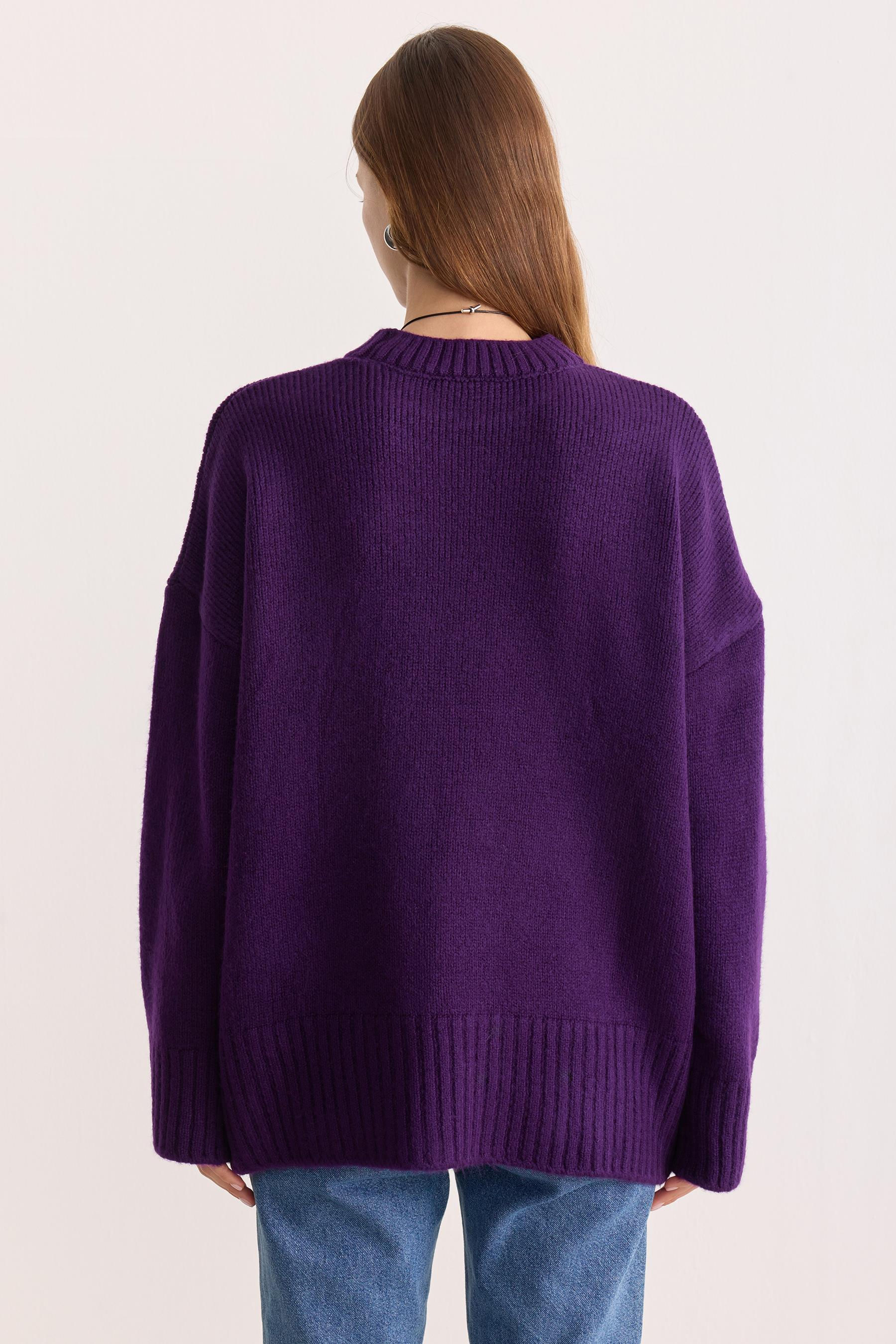 Oversize Triko Kazak Mor