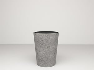 Sina Serisi Yuvarlak Beton Gri Saksı
