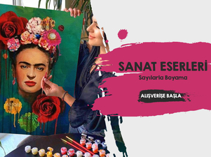 Sanat eserleri sayılarla boyama seti