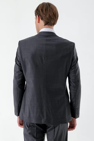 Morven Erkek Füme Brodway Slim Fit Yelekli Takım Elbise