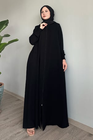 Medine İpeği Mevlana Siyah Ferace