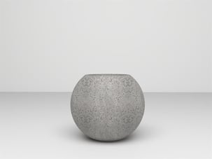 Gala Serisi Yuvarlak Beton Gri Saksı