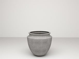 Nora Serisi Yuvarlak Beton Gri Saksı