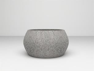 Trian Serisi Yuvarlak Beton Gri Saksı