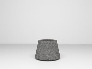 Soho Serisi Yuvarlak Beton Gri Saksı