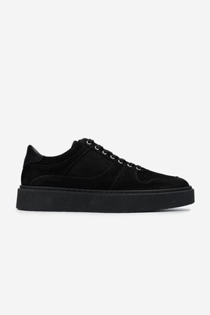 Valmenti Erkek Hakiki Deri Siyah Nubuk Sneakers & Spor Ayakkabı