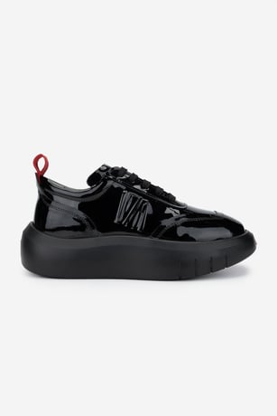 Valmenti Erkek Hakiki Deri Siyah Rugan Sneakers & Spor Ayakkabı