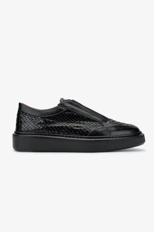 Valmenti Erkek Hakiki Deri Siyah Sneakers & Spor Ayakkabı