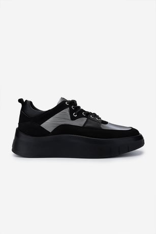 Valmenti Erkek Hakiki Deri Siyah Sneakers & Spor Ayakkabı
