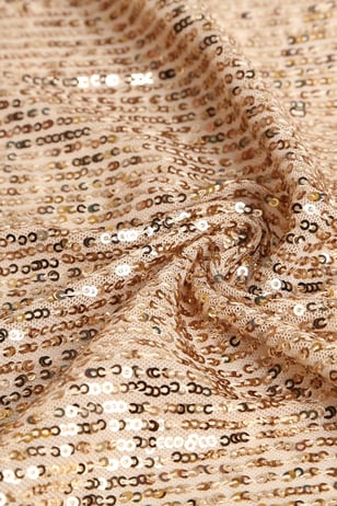 Zara Payet Gold Abiye Örme Kumaş