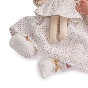 Berenguer Gerçekçi Yenidoğan Oyuncak Kız Bebek 39 cm - Beyaz Hırka ve Tavşanlı