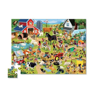 Crocodile Creek Dekoratif Puzzle - 48 Parça - Çiftlik