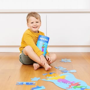 Crocodile Creek Dev Kule Puzzle - 30 Parça - Dinozor
