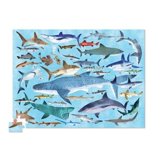 Crocodile Creek Puzzle - 100 Parça - Köpek Balıkları