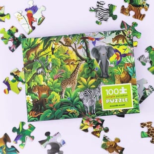 Crocodile Creek Puzzle - 100 Parça - Orman Cenneti